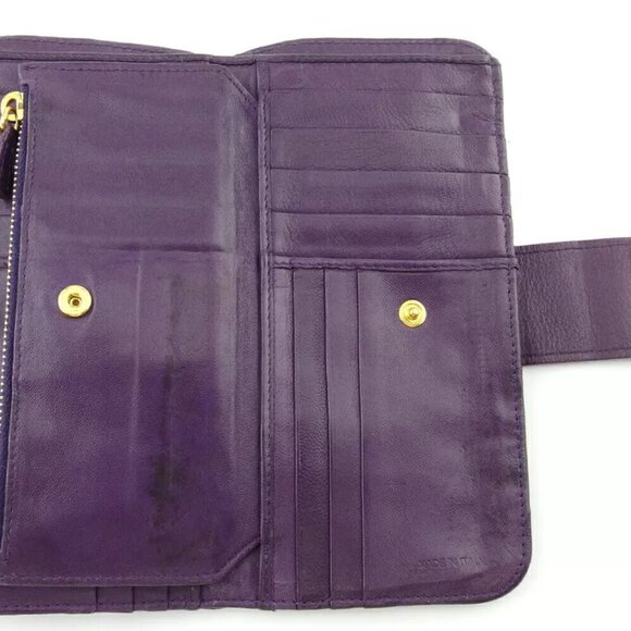 miu miu wallet logo plate leather Authentic Used - Picture 6 of 9